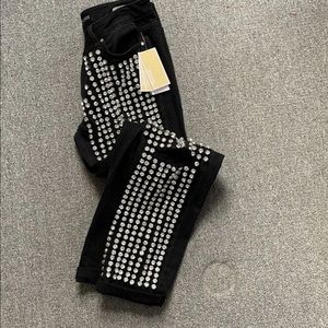 Micheal Micheal Kors black rhinestone jeans